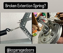 Broken extension spring